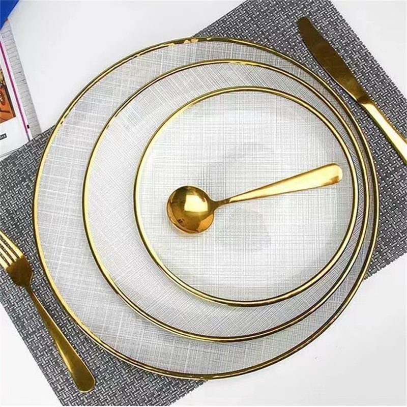 glass charger plate 1 Wholesale Glass Charger Plate PZ-041 - Image 1